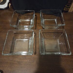 Libbey Clear Glass Square Bowl Set